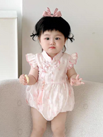 Load image into Gallery viewer, BlushPetal Flutter Cheongsam Romper
