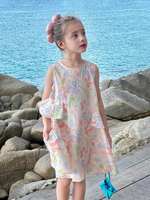 Load image into Gallery viewer, [Preorder] Printed Ribbons Vest Dress
