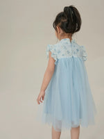 Load image into Gallery viewer, Morning Whispers Tulle Cheongsam Dress - Blue
