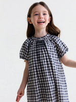 Load image into Gallery viewer, [Preorder] Midnight Gingham Smocked Dress
