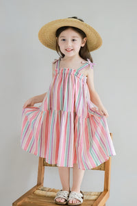 [Preorder] Colors Striped Suspender Dress