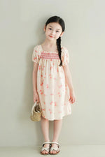 Load image into Gallery viewer, [Preorder] Pink Floral Shirred Dress
