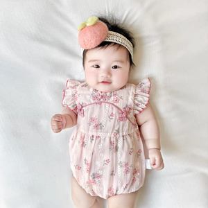 Sweet Floral Cheongsam Romper