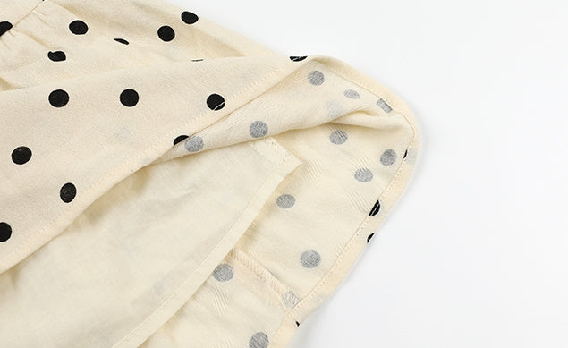 Polka Dots Shirred Dress