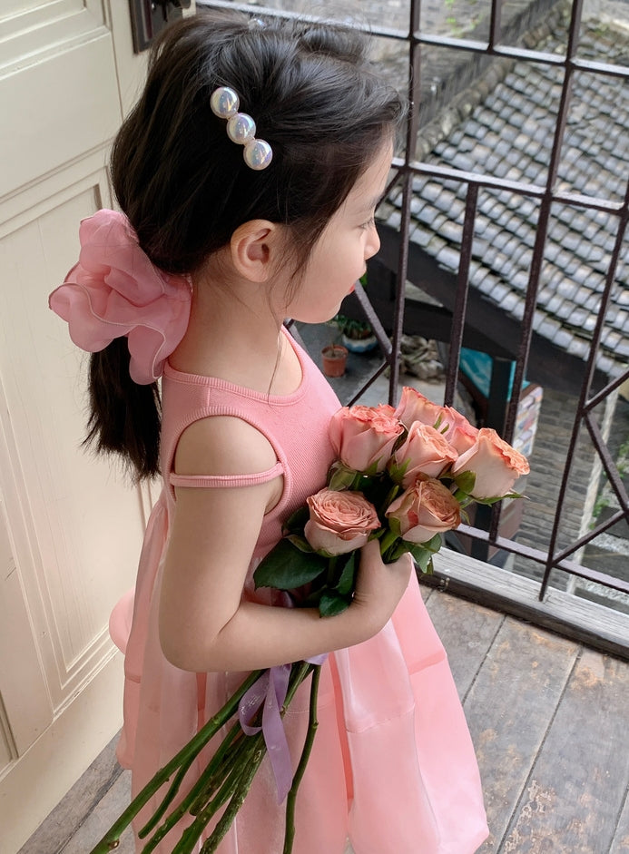 Lantern Gauze Vest Dress
