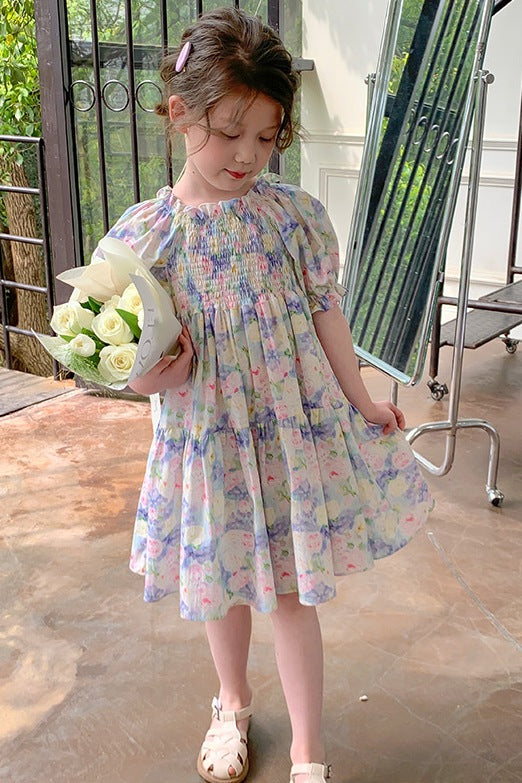 Floret Tier Shirred Dress