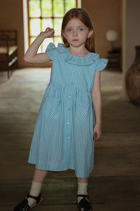 Striped Buttons Down Dress