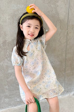 Load image into Gallery viewer, Embroidered Floral Cheongsam Dress
