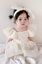 Load image into Gallery viewer, [Preorder] Flutter Sleeves Baby Romper Dress
