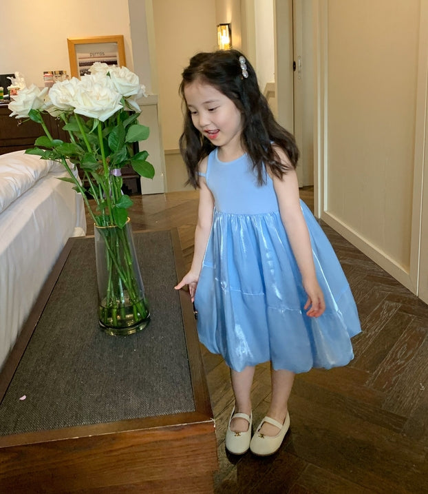 Lantern Gauze Vest Dress