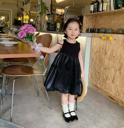 Lantern Gauze Vest Dress