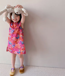 Sleeveless Side Split Cheongsam Dress