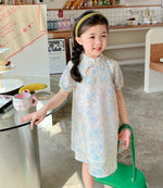 Load image into Gallery viewer, Embroidered Floral Cheongsam Dress
