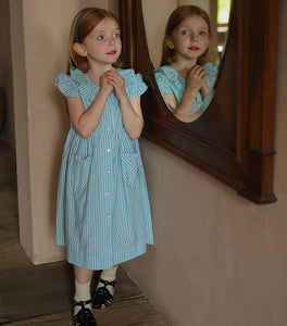 Striped Buttons Down Dress