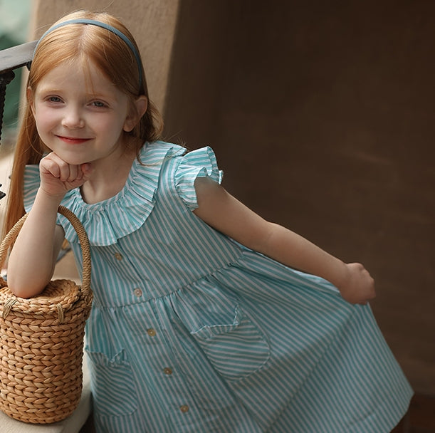 Striped Buttons Down Dress