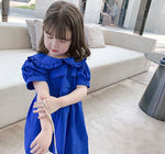 Load image into Gallery viewer, Doll Collar Royal Blue Dress
