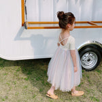 Load image into Gallery viewer, X-Back Rainbow Tulle Dress
