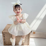 Load image into Gallery viewer, [Preorder] Flutter Sleeves Baby Romper Dress
