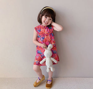Sleeveless Side Split Cheongsam Dress