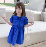 Load image into Gallery viewer, Doll Collar Royal Blue Dress
