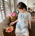 Load image into Gallery viewer, Front Ribbon Tie Cheongsam Dress
