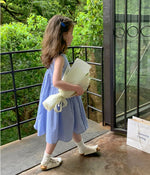 Load image into Gallery viewer, Blue Checkered Vest Dress
