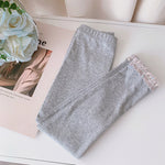 Load image into Gallery viewer, Lace Trim Glitter Leggings
