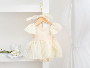 [Preorder] Flutter Sleeves Baby Romper Dress