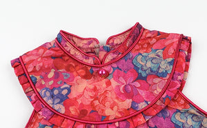 Sleeveless Side Split Cheongsam Dress