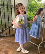 Load image into Gallery viewer, Blue Checkered Vest Dress
