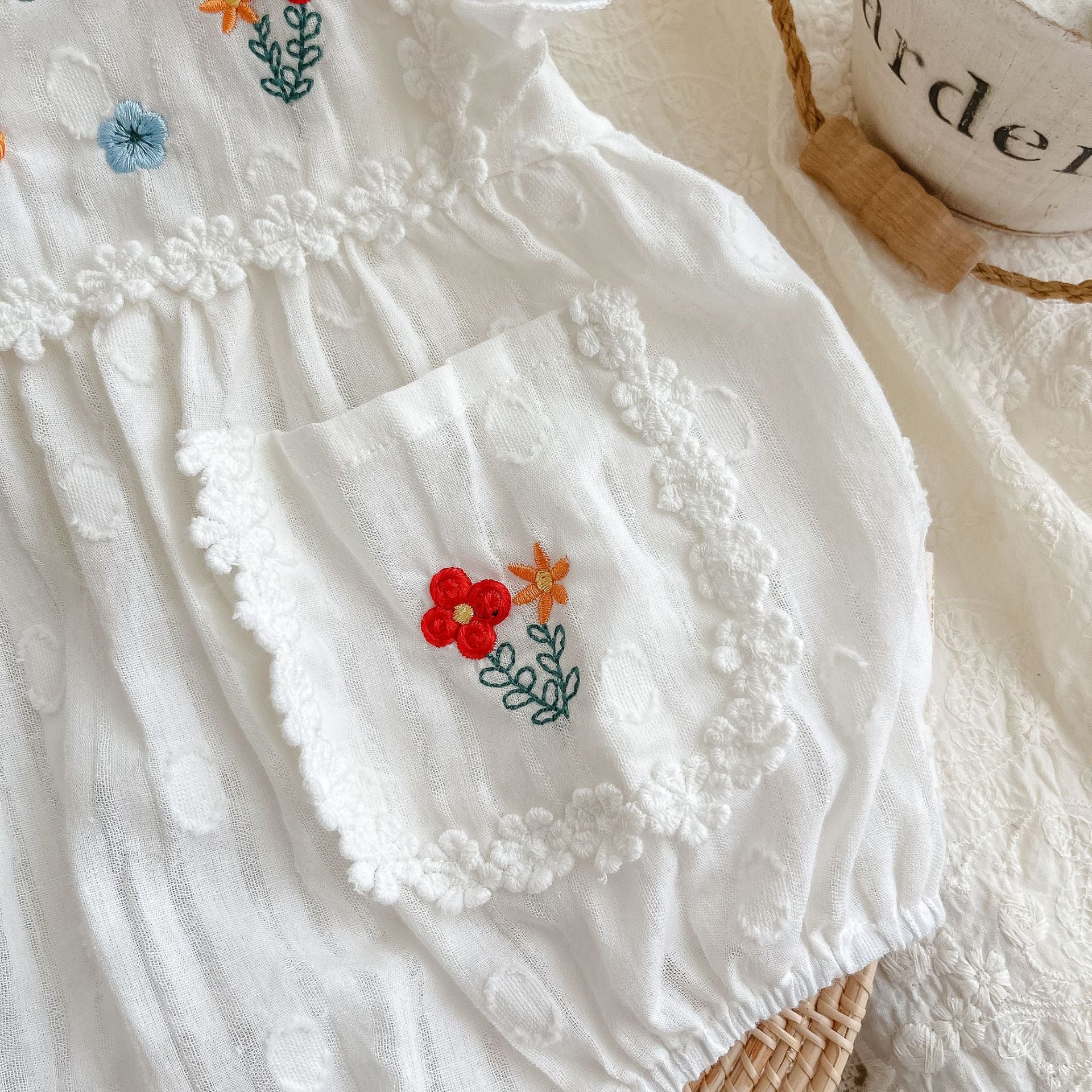 Baby Colorful Embroidery Romper