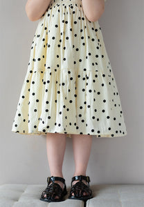 Polka Dots Shirred Dress