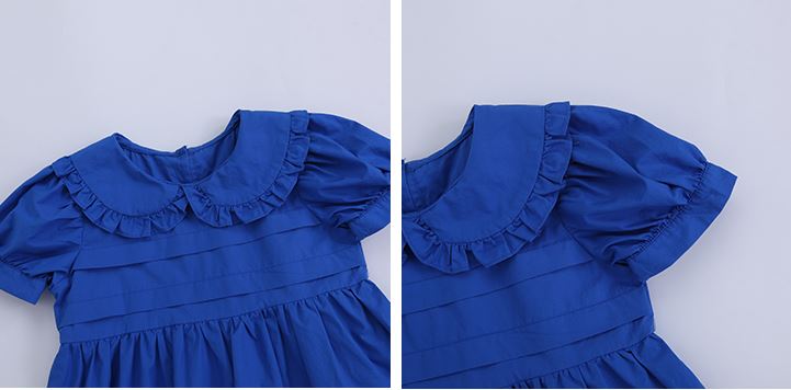 Doll Collar Royal Blue Dress