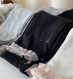 Load image into Gallery viewer, Lace Trim Glitter Leggings
