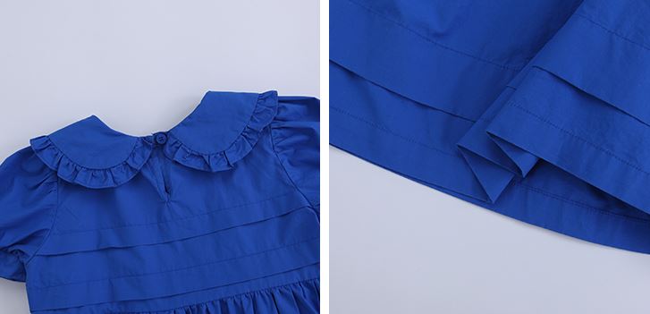 Doll Collar Royal Blue Dress