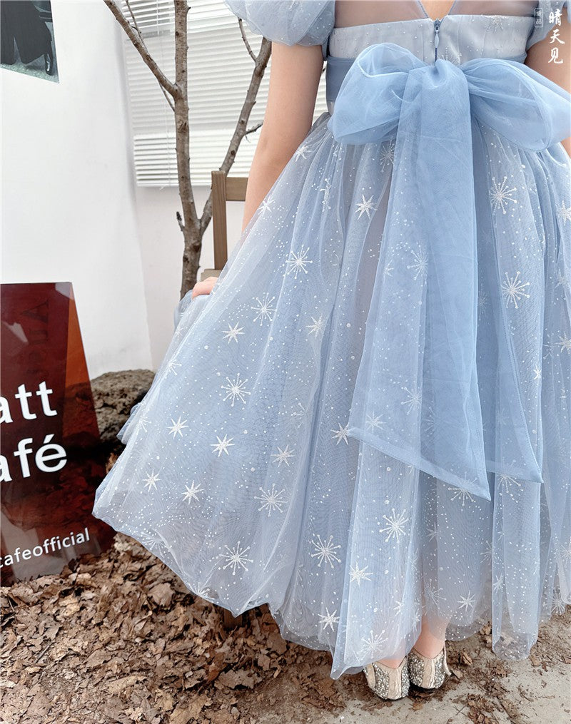 [Preorder] Snowflakes Back-Tie Princess Dress