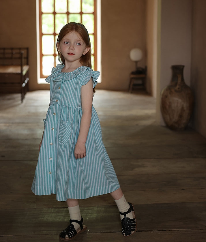 Striped Buttons Down Dress