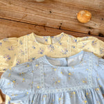 Load image into Gallery viewer, Baby Square Lace Floral Dots Romper
