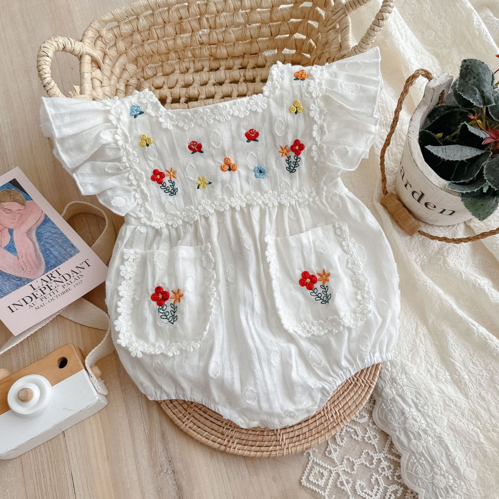 Baby Colorful Embroidery Romper