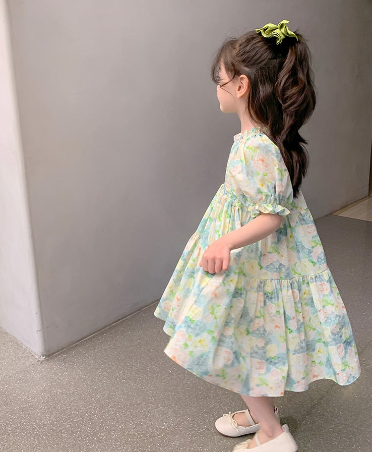 Floret Tier Shirred Dress