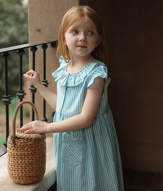 Striped Buttons Down Dress